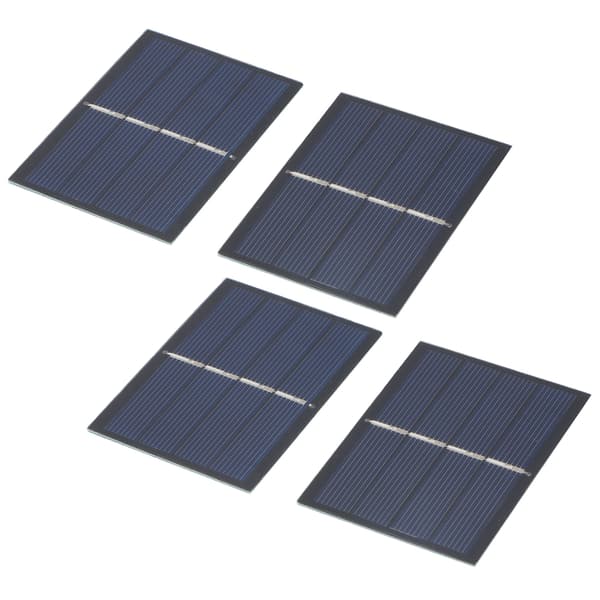 4 stk. 0,65W 2V DIY solpanelmodulsystem til solcellelegetøj, lys, batteriopladning 60x80mm
