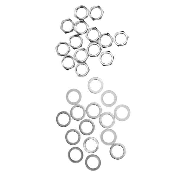 G3/8 invändig gänga muttrar metallbricka kit instrumentjackfästen för elgitarr bas silver