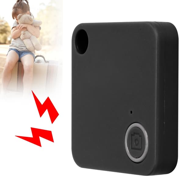 Bluetooth Tracker Smart Nøglefinder Locator Anti-tabt Alarm til Børn Kæledyr Pung, Sort