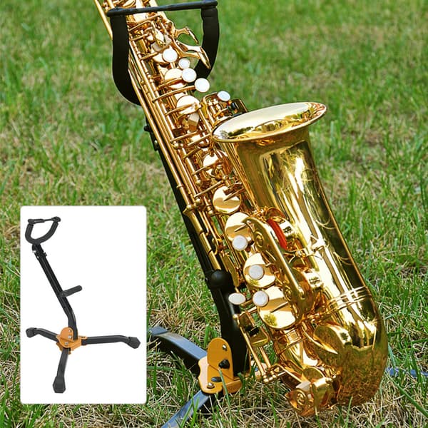 Metall Vikbart Justerbart Alto Tenor Saxofon Stativ