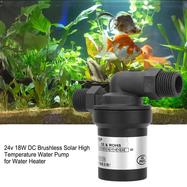 24v 18W DC Borstlös Solcellsdriven Högtemperaturvattenpump för Vattenberedare