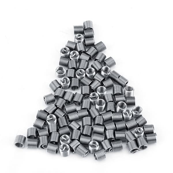 100 stk. M4 rustfrit stål SS304 spiralformede trådindsatser (M4*0.7*2 D)
