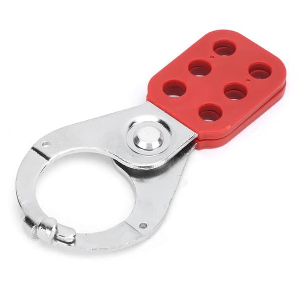 Stållåshasp med 6 hål, 1,5\" käftdiameter, flerbrukslåshantering