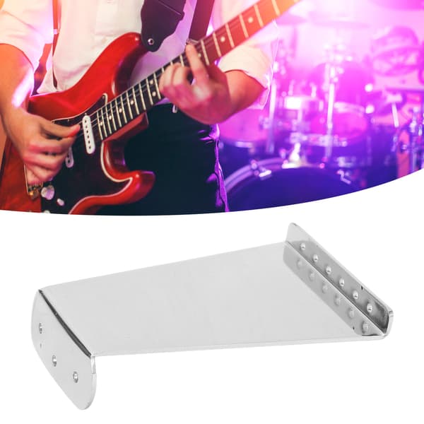 Silver GA432 Elgitarr Stränghållare Stallbyte, 6-strängad Dragplatta i Metall för Jazzgitarrdelar, 1 Styck