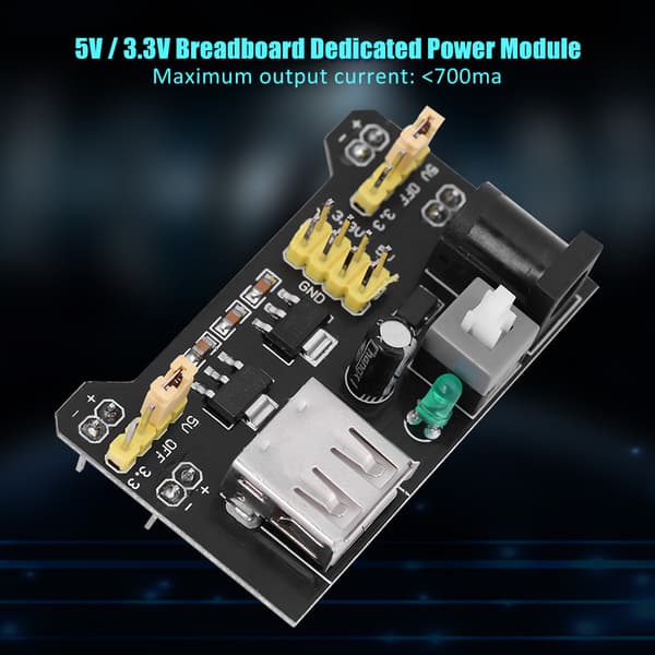 5 stk. 5V/3.3V strømforsyningskort dedikeret strømmodul til breadboard