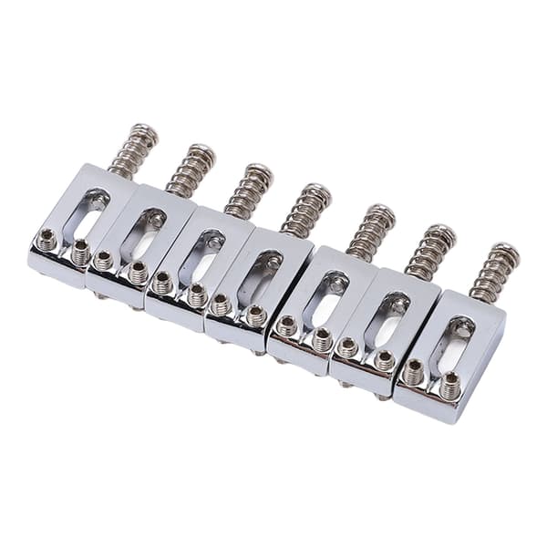 7-pack silvermetall elektrisk gitarr rullsträngsbro sadlar standardstorlek kompakt reservdel för gitarr
