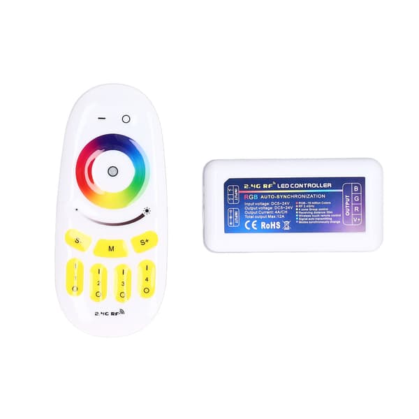 LED Controller DC524V 2.4G Quad Group Touch LED Strip Light Strip RGB Controller Kompatibel med MILIGHT