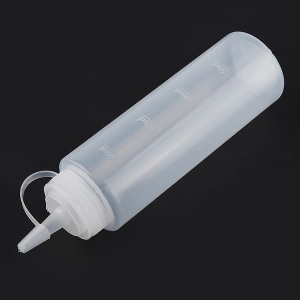 240 ml 10 stk./sæt plastikkrydderidispenser til sauce, olie, fløde, eddike (hvid)