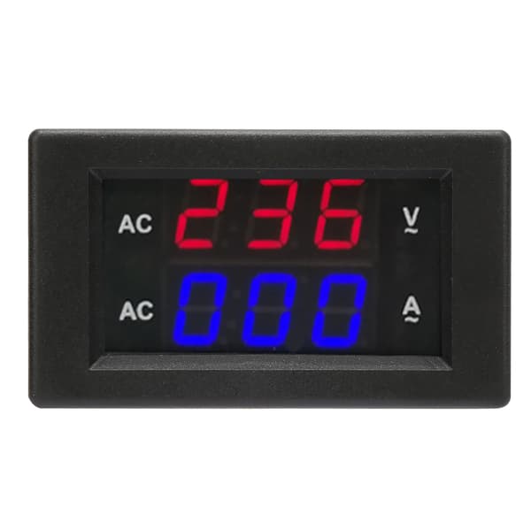 LED Digital Display AC 100~300V Voltmeter 0-100A Amperemeter (Rød blå)