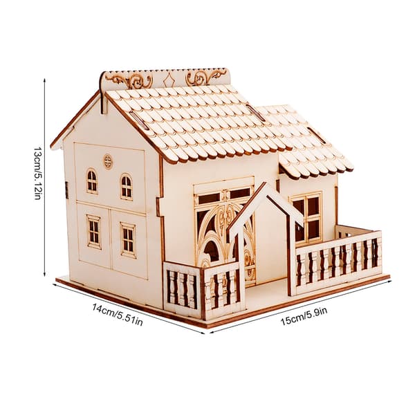 Miniatyrvilla Pengamynt Förvaringslåda Spargris Husmodell Heminredning (Triangulär grind)