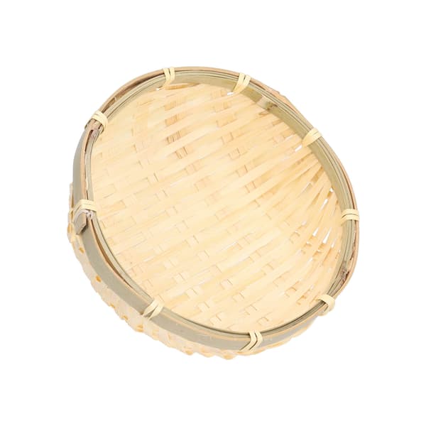 Fruktkorg Handvävd Bambu Mini Multifunktionell Robust Serveringskorgbricka för Vardagsrum Kök 13x4cm