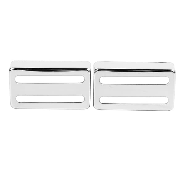 Sølv Elguitar Pickup Covers 2-pak | Messing Køling, Anti-ridse & Rustfri Reservedele