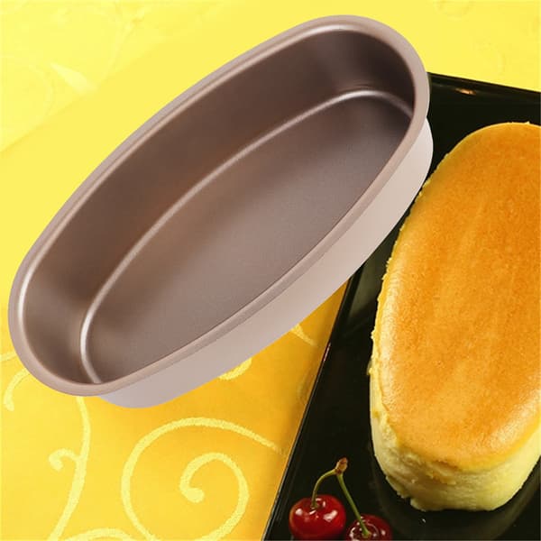 Guld DIY Ovalformet Kageform Non-stick Bageform til Ostekage