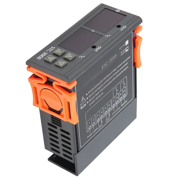 STC-3008 Dobbelt Display Dobbelt NTC Probe Sensor Temperatur Termostat Controller (110-220VAC)