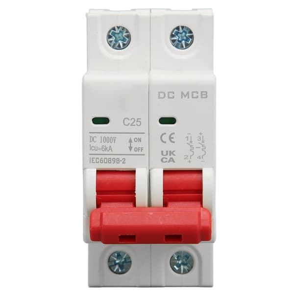 DC Miniature Afbryder 6000A Brydeevne 2P Mini Afbryder til Solcelleanlæg DC1000V