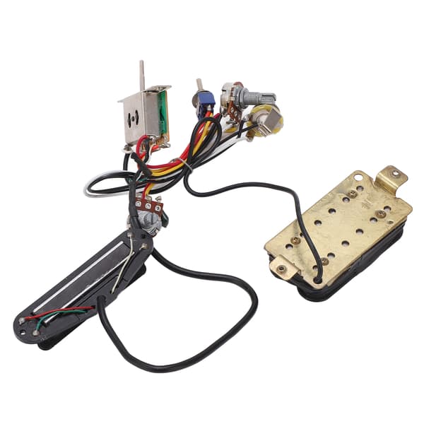 Gitarrkabelhärva Dubbel Rail Dubbel Spole Pickup Förkopplad Kabelkit Instrumentdelar