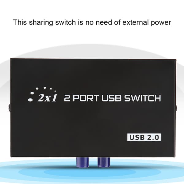 USB 2.0 2-ports manuel KVM-switchboks til deling af pc-printer, scanner og perifert udstyr