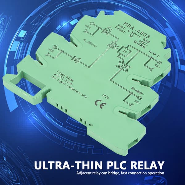 MRa 48D3 Ultratynd 6,2 mm AC Solid State Relæmodul Indgang 4-32VDC