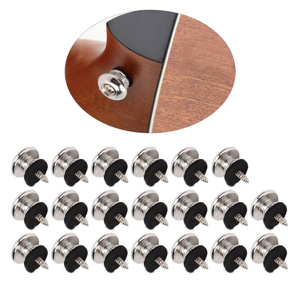 20 st gitarrremknapp ändstift metallinstrument tillbehörssats för basukulele