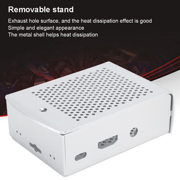 Sølv Aluminium Kølepladekabinet til Raspberry Pi 3 B / 2B PCB Shell, Beskyttende Kølekasse