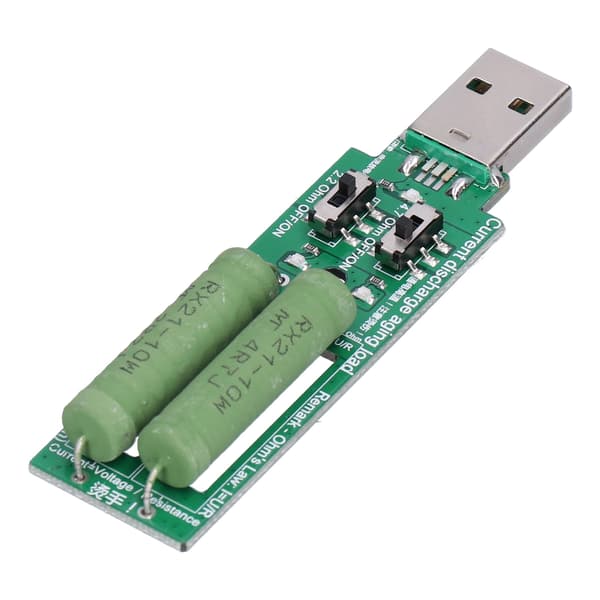 Mini-USB-kuormitustesteri virtapankin purkuvastus 1A 2A virtapainikkeella 5VDC