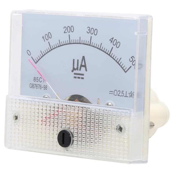 85C1 DC 0~500UA ABS Pointer Amperemeter Ampere Meter Panel Høj Nøjagtighed Strømmåler
