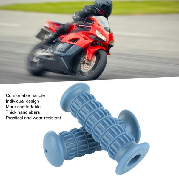 Motorcykel Gummi Styrgreb 25-28mm Blå Universal Pasform til Motorcykel