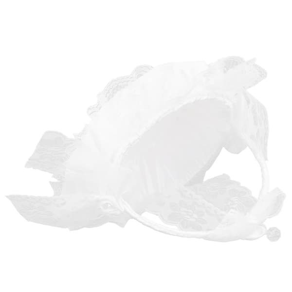 Bröllopsblomkorg med vit spets, söt, lätt och chic för ceremoni