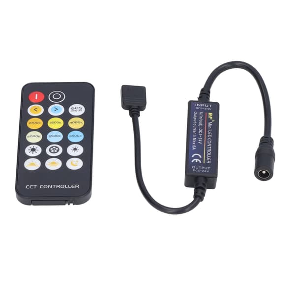 Mini RF lysdæmperkontrol LED farvetemperaturcontroller 17 taster strip lyscontroller
