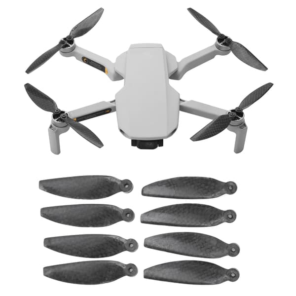 Kulfiber Propelsæt til DJI Mavic Mini 2 Drone, Sorte Blade Erstatningsdele
