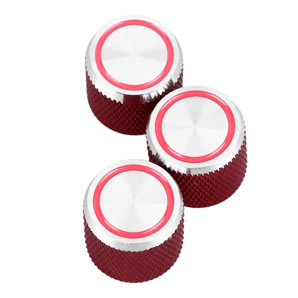 Röda volym- och tonrattar i metall för gitarr, 3-pack, potentiometerkontroll för elgitarr för GD138