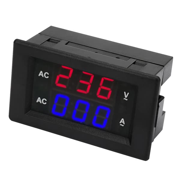 LED Digital Display AC 100~300V Voltmeter 0-100A Amperemeter (Rød blå)