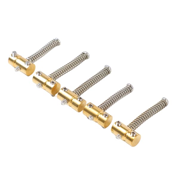 5-pack retro basgitarrstallar, mässingskompenserade för förbättrad resonans, passar standard basgitarrhårdvara