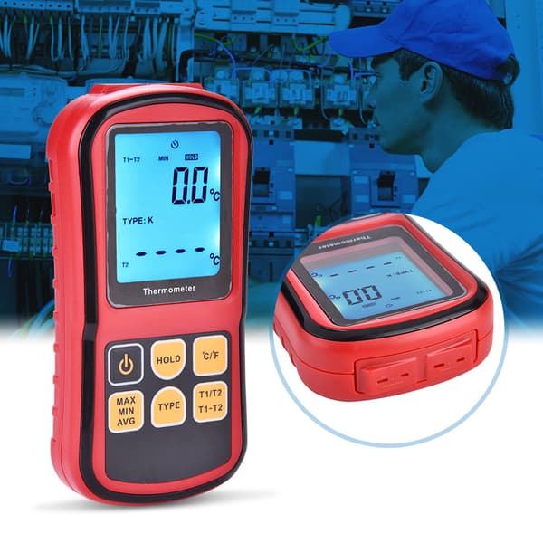 GM1312 Digitalt Termometer Dobbeltkanal LCD-display Temperaturmåler