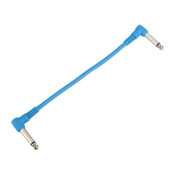 6 st 1/4\" vinklade ljudpatchkablar för elgitarr effektpedal