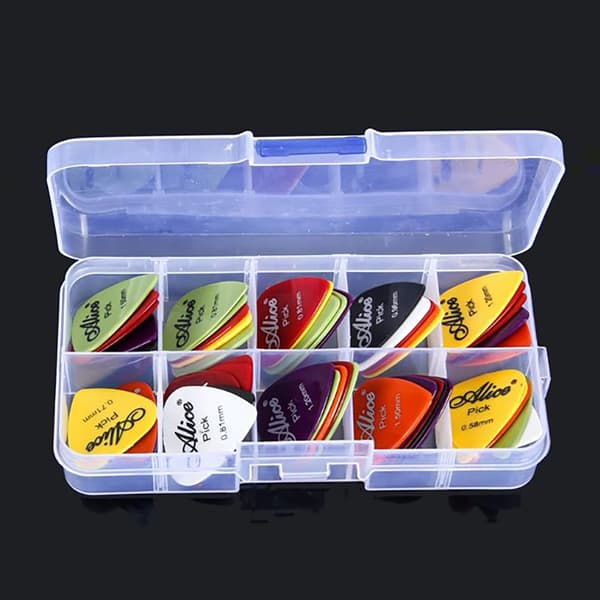 50 st gitarrplektrumkit i plast, frostat polerat professionellt gitarrplektrumbyte