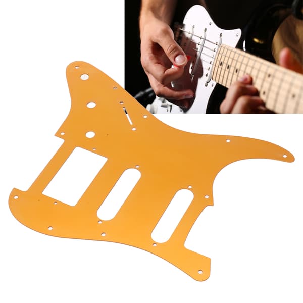 SSH Elguitar Pickguard Aluminiumlegering Orange Ridseplade til Beskyttelse
