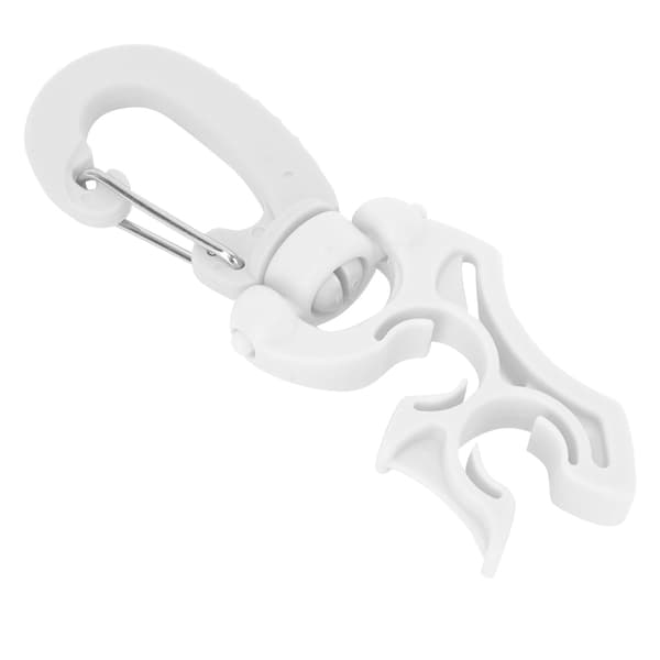 Hvid Scubadykning BCD Regulator Slangeclips Quick-Release Låsekrogmontering til Dykkertilbehør