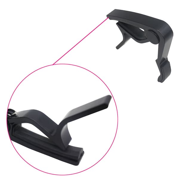 Snabbkoppling Trigger Clamp Key Capo i legering för 6-strängad akustisk klassisk gitarr (svart)