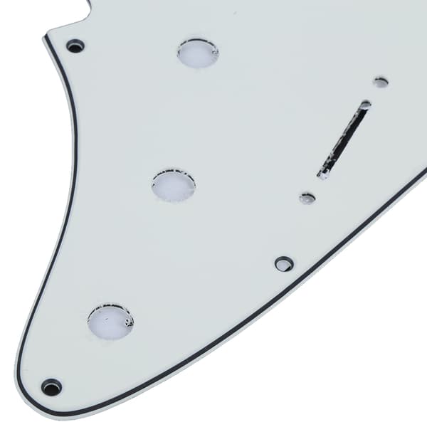 Elgitarr Scratchplate 11 Hål Spegelfinish för FD Gitarrtillbehör Vit