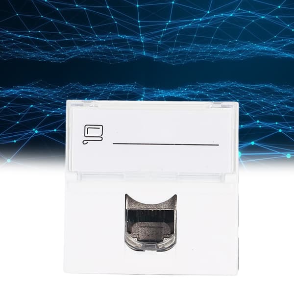 Netværksstikmodul CAT6A RJ45 Fransk Adapter Skærmet ABS Tilbehør til Computer