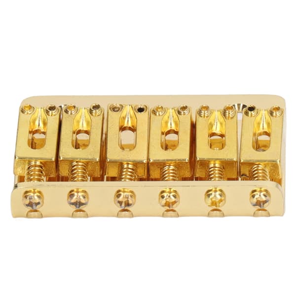 6-strängad gitarr fast sadelstall Hardtail Top Loader Järn Elgitarr Sadelstall Ersättning Guld