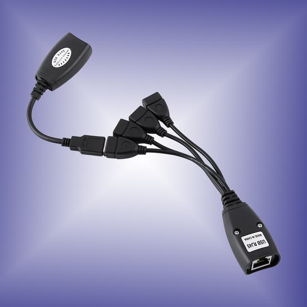 4-ports USB 2.0 til Ethernet-adapter, RJ45 netværkshub-forlænger til LAN-forbindelse