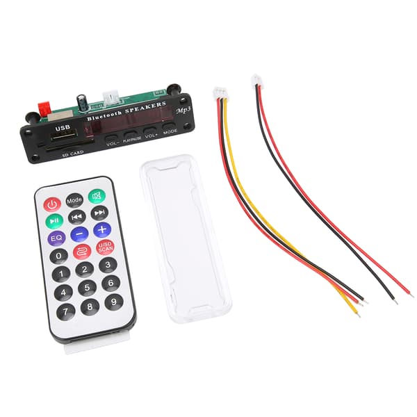 Bluetooth MP3-dekoderkort med USB, SD-kort, FM-radio, LED-display - Lydmodul