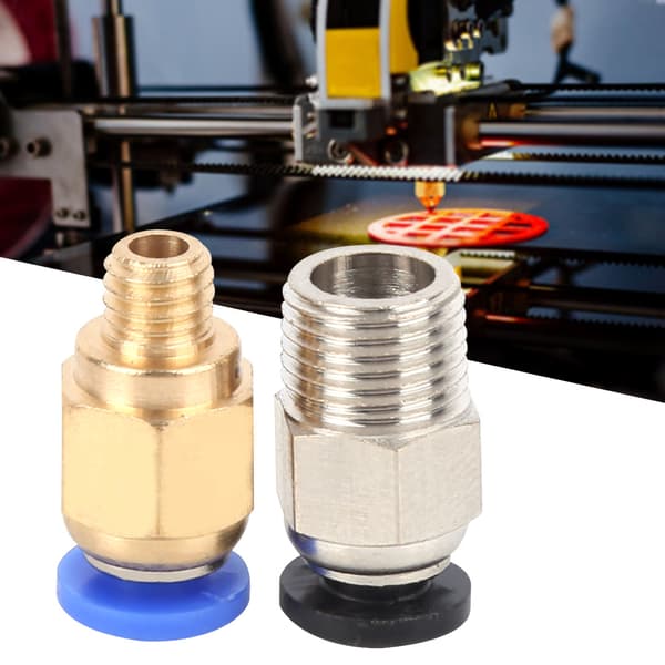 20 stk. lige pneumatisk fitting Push Connect til Bowden Ex 3D-printere PC4-M10/PC4-M6