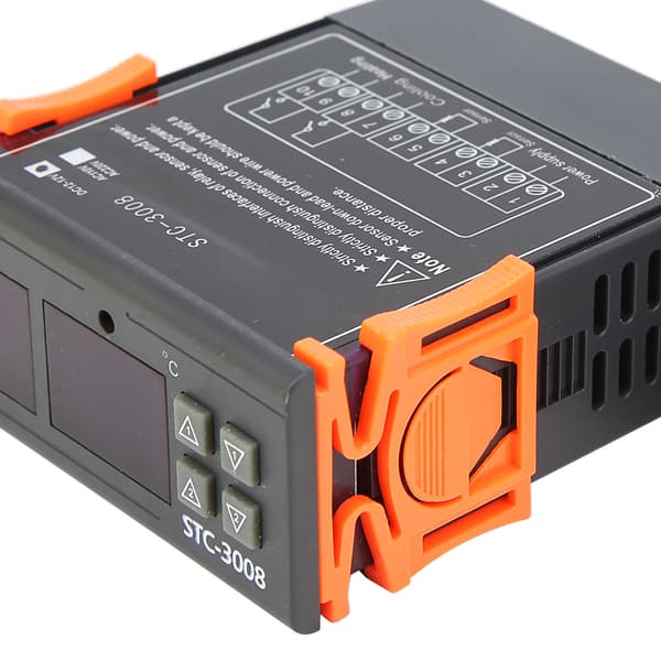 STC-3008 Dobbelt Display Dobbelt NTC Probe Sensor Temperatur Termostat Controller (110-220VAC)
