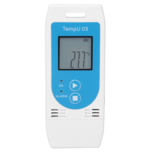 LCD USB Temperatur- och Luftfuktighetsdatalogger PDF GSP Dataloggerinspelare