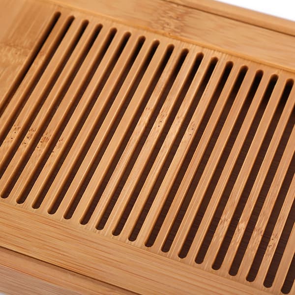 Bambu tebricka Kinesisk Gongfu Te Mini Serveringsbord för Tehus Hemmakontor