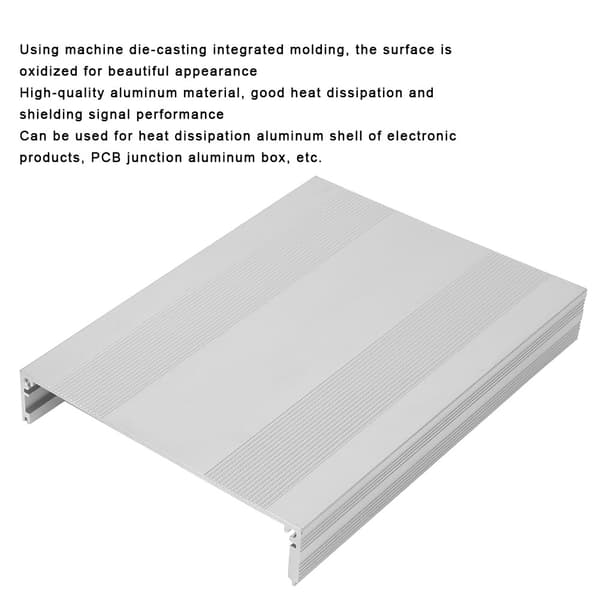 Aluminium Projektboks Split Type Mat Sølv Kabinet DIY PCB Samlingshus 54x145x200mm