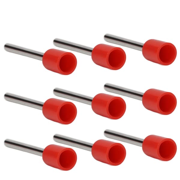1000 STK Isolerede Ferrule Terminaler Stift Kobber Krympeforbindelse til AWG 22 Elektrisk Ledning E0512
